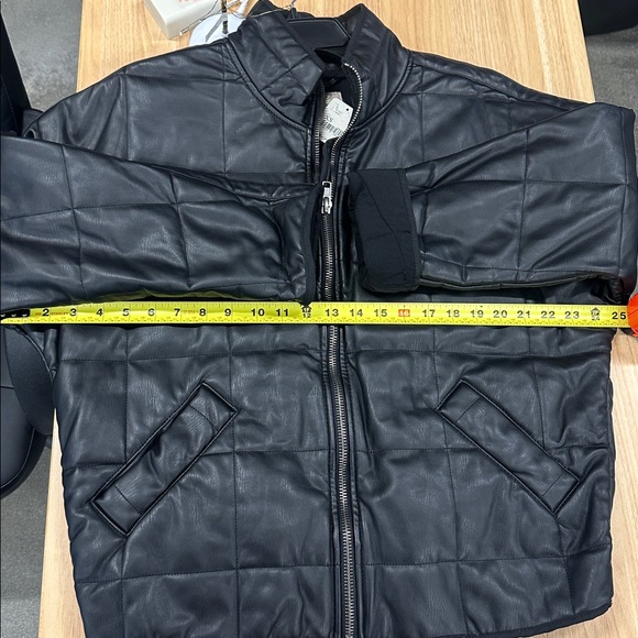 FREE PEOPLE - Quilted Vegan Leather Bomber Jacket - Picture 11 of 14